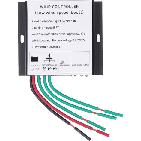 Mppt-windkraftanlagenregler 100–400 W, 12 V/24 V, Automatische Generatoranpassung Mit Led-anzeige