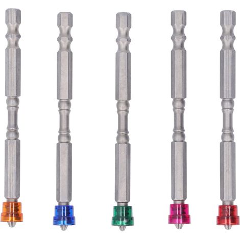 Magnetische Ringschraubendreherbits, 1/4-zoll-sechskantschaft-elektroschraubendreherbit-set Aus Legiertem Stahl, 5-teilig