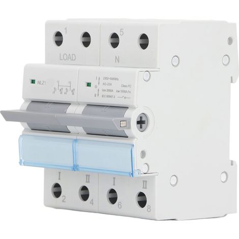 Manueller Umschalter Für 230 V Ac Mit Zwei Stromquellen, 2-polig, Din-schienenmontage, Einseitig Verriegelbar, 63 A