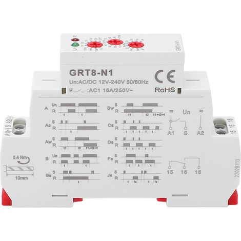 Multifunktionales Zeitverzögerungsrelais, Einstellbar Von 0,1 S Bis 10 Tagen, Hochpräziser Verzögerungstimer Mit Anzeige, Ac/dc 12–240 V