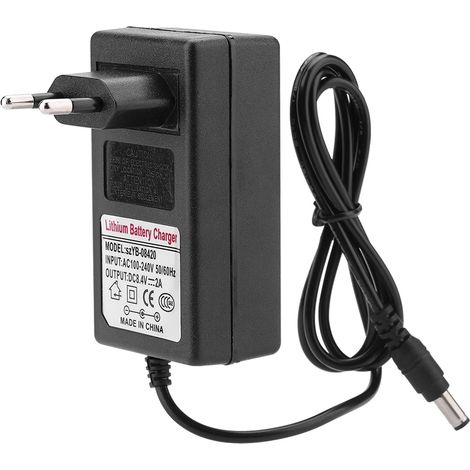 Netzteil, 8,4 V 2 A Lithium-ionen-akkuladegerät, Schwarz (110–240 V)
