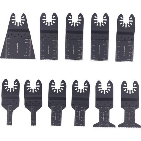 Oszillierendes Multifunktionswerkzeug-sägeblatt, Universal-schnellwechselsäge, Holzbearbeitungswerkzeug, 11-teilig