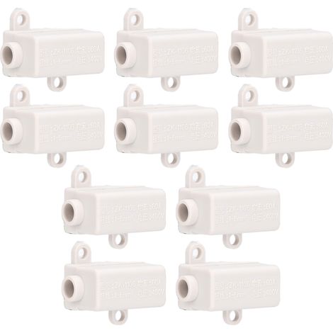 Packung Mit 10 Hochleistungs-abs-kabelverteilern, T-klemmen Und Leitungsschutzschaltern Für 400 V 60 A Hauptleitung