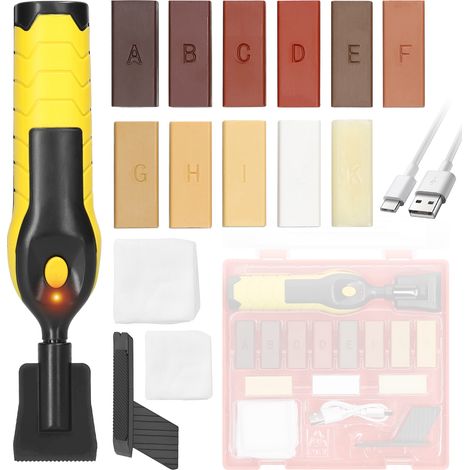 Parkett- Und Möbelreparaturset Mit Schmelzwachs Und Spachtel