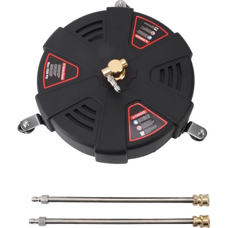 Professioneller 13-zoll-hochdruckreiniger, 2500 Psi, 1/4-zoll-schnellanschluss-flächenreiniger Mit 3 Rädern Für Betonterrassen, Gehwege Und Einfahrten