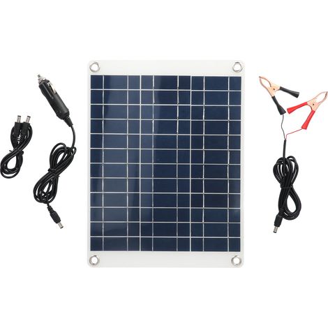 Robustes Und Empfindliches 15-w-solarpanel, Tragbares Und Praktisches Autobatterieladegerät, Ideal Für Reisen Im Freien. 3 Anschlussmöglichkeiten.