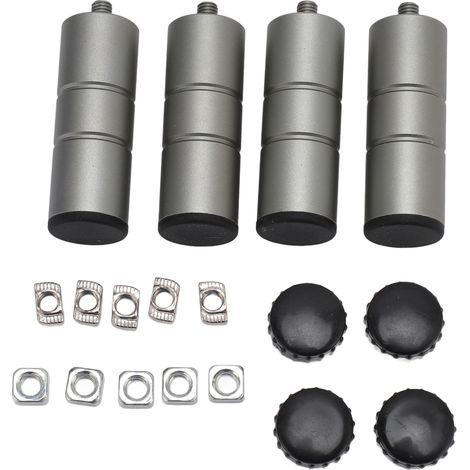 Rutschfeste Stützsäule Aus Aluminiumlegierung Für Graviermaschinen, 4 Stück, 50 Mm, Mit Erhöhtem Fuß