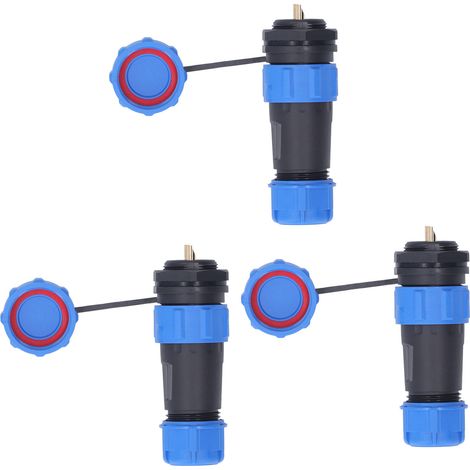 Sp21 Luftfahrtstecker, 3 Stück, 2 Pins, Ip68 Wasserdichte Rückmutter, Ac500v 30a
