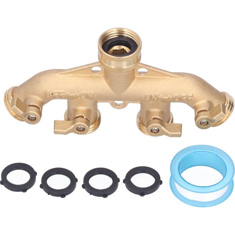 Schlauchverteiler, 4-wege-wasserhahnanschlüsse, 3/4 Npt Gartenverteiler