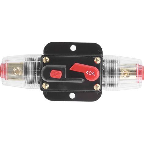 Selbstzurücksetzender Leitungsschutzschalter, Schalter, Audioverstärker, Überlastschutz, Sicherungshalter Mit Bedienungsanleitung Für Auto, Boot, Stereoanlage 40 A