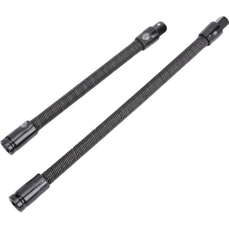 Set Aus 2 Flexiblen Stecknussverlängerungen, 250 Mm Und 350 Mm, 1/2-zoll-antrieb, Aus S2-legierungsstahl, Für Beengte Platzverhältnisse.