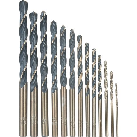 Set Mit 13 Spiralbohrern Aus Schnellarbeitsstahl Und Hss-hartmetall, Inklusive Aufbewahrungskoffer