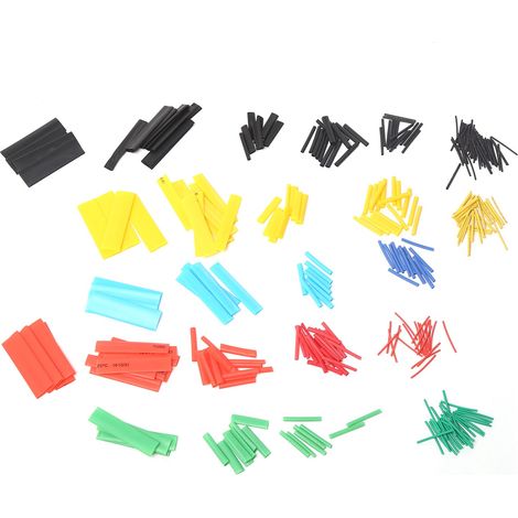 Set Mit 328 Farbigen Schrumpfschläuchen Für Elektrische Kabel Und Zur Isolierung Von Drähten