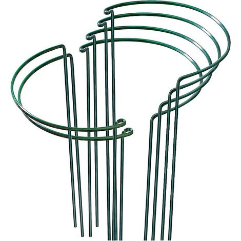 Set Mit 6 Schmiedeeisernen Pflanzenstützen – Maße: 21 X 35 Cm – Für Tomaten, Rosen Und Pfingstrosen – Einfache Montage