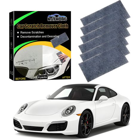 Set Mit 6 Autokratzerreparaturtüchern – Mehrzwecktücher Zum Ausbessern Von Kratzern, Lackschäden, Wasserflecken Entfernen Und Oberflächen Polieren