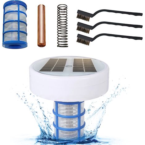 Solar-ionengenerator Für Schwimmbäder. Beseitigt Algen. Reduziert Den Chlorverbrauch Um 85 %. Schwimmendes Solargerät Zur Reinigung Und Desinfektion Von Schwimmbädern.