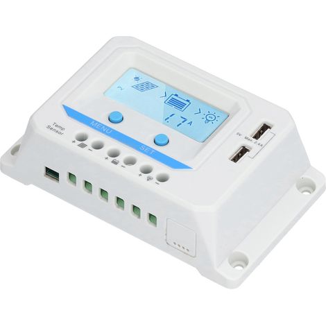 Solarladeregler Mit Lcd-bildschirm, Schaltungsschutz, 3-stufigem Pwm-lastschutz Für 10-a-ampeln