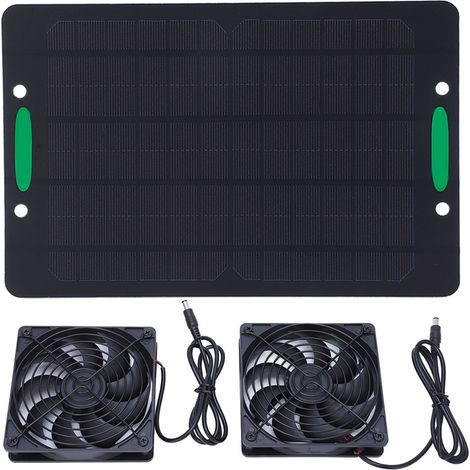 Solarpanel-ventilator, Doppelabluftventilator, Luftbelüftung, Wärmeableitung, 10 W, Für Gewächshaus