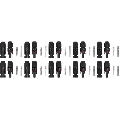 Solarmodul-anschlusskabel, 10 Paare, Stecker/buchse, Wasserdicht Nach Ip67, Dc 1000 V, 30 A