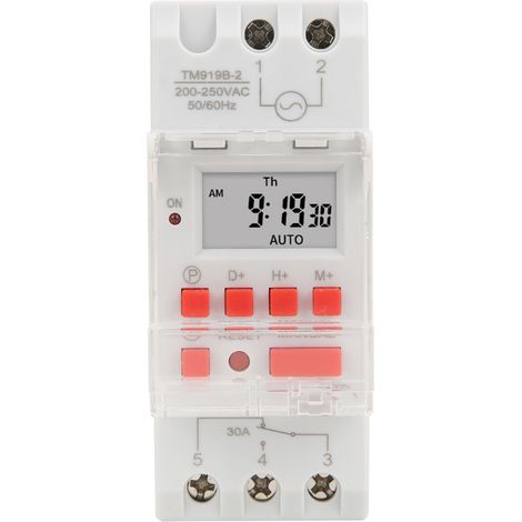Tm919b-2 200-250v Ac 30a Lcd 7-tage Programmierbare Digitale Zeitschaltuhr