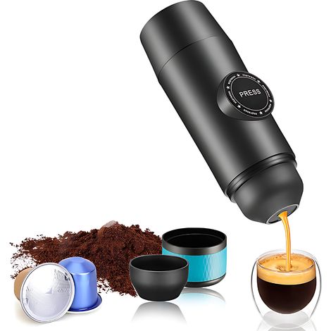 Tragbare Kaffeemaschine - Reise-espressomaschine - Geeignet Für 12-v-fahrzeuge Und Camping - Kompatibel Mit Nespresso-kapseln - Keine Heizfunktion.