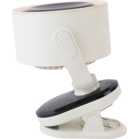 Tragbarer Clip-ventilator Mit 100 Automatischen Oszillationsgeschwindigkeiten, Kühlung Für Zuhause, Reisen Und Büro, Usb-ladefunktion, Touch-steuerung, Led-anzeige