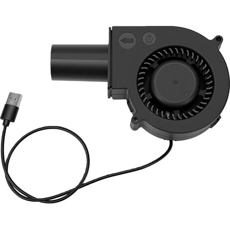 Tragbarer Usb-lüfter, 4000 U/min – 65 Cfm (ca. 1,8 M³/h) Radialventilator – Geräuscharm (35 Dba) – Ideal Für Camping, Grillen, Holzöfen Und Outdoor-aktivitäten – Usb-betrieben