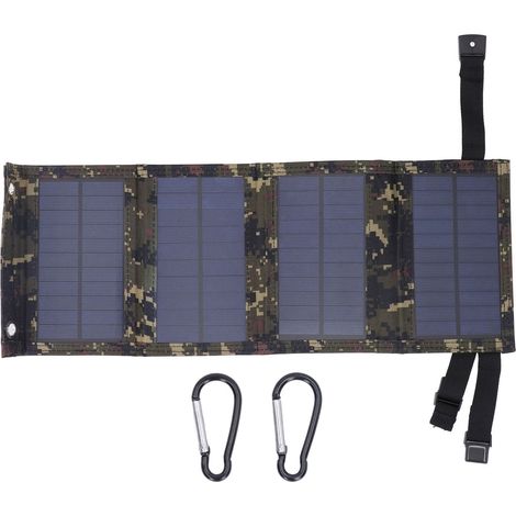 Tragbares, Faltbares 10-w-5-v-solarpanel-ladegerät-set, Ip65-zertifiziertes Faltpanel Für Camping, Wandern Und Tarnung