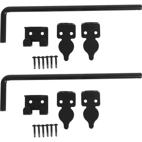 Türbodenriegel Aus Kohlenstoffstahl, 2 Sets À 12 Zoll, Hochbelastbarer Doppelbolzen Für Den Heimgebrauch