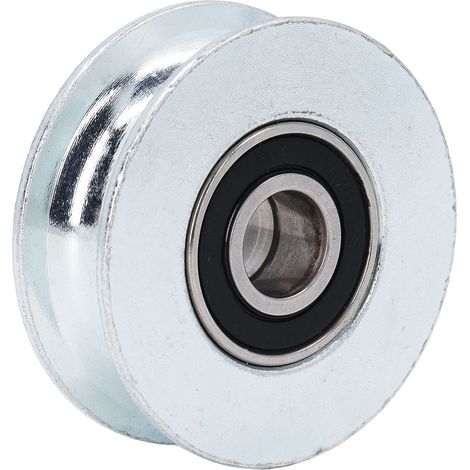 U-förmige Lagerrolle Aus Legiertem Stahl Für Schiebetüraufhängungen, 64 Mm Außendurchmesser, 15 Mm Mittelloch