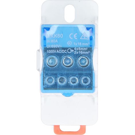 Ukk80a – Stromverteilerkasten, Klemmenblock, Din-schienenmontage, Universeller Kabelverteiler, 1000 V Ac/dc-verteilung