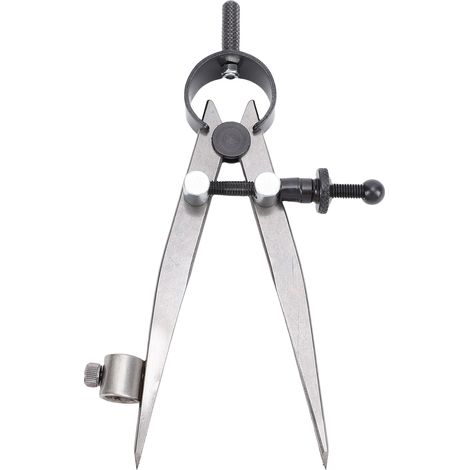 Verstellbarer Und Arretierbarer, Federbelasteter Zirkel Mit Abgeschrägten Spitzen, Ein Zeichenwerkzeug Für Holz-, Metall- Und Geometriearbeiten.