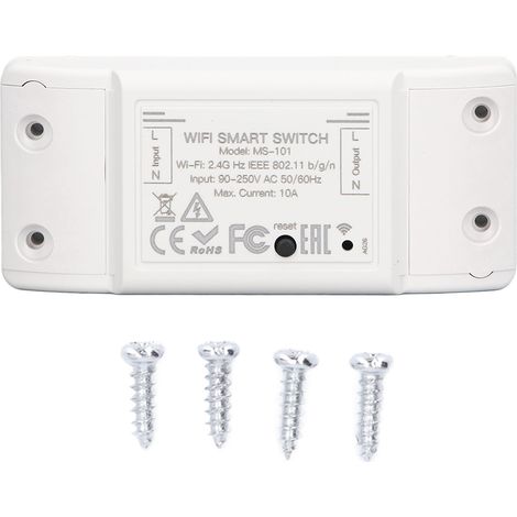 Wlan-schaltmodul, Unterstützt Sprachsteuerung Und Ein-/ausschaltsynchronisation Von Smart-geräten Über Die Tuya-app, 220 W, 10 A, 90–250 V