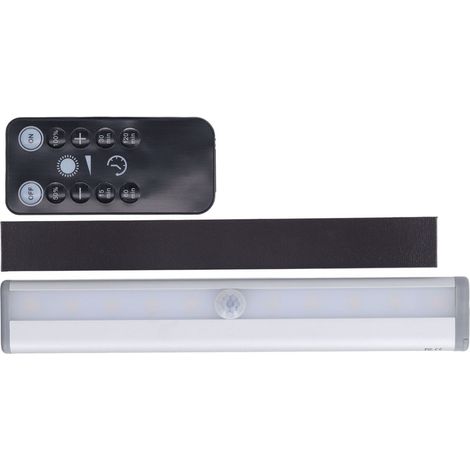 Warmweiße Led-schrankleuchte, 2 Helligkeitsstufen, Stufenloses Dimmen, Timer, Fernbedienung, Magnetstreifen