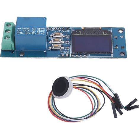 Zw101 Fingerabdruck-relaismodul, Zutrittskontrolle Für Sicherheitsboxen, Einkanalig, 0,96-zoll-oled-bildschirm, 5 V