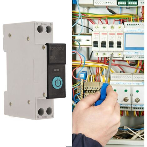 – 25-a-din-schienen-leistungsschalter – Intelligenter Wlan-schalter Mit Fernbedienung – Überlast- Und Kurzschlussschutz
