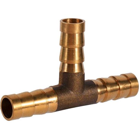 – 3-wege-t-stück Aus Messing Für 8-mm-schläuche – Robuster Anschluss Für Luft, Gas Und Kraftstoff – Hält Temperaturen Bis Zu 100 °c Und Drücken Bis Zu 1 Mpa Stand