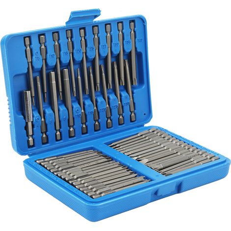 – 50-teiliges, Extra Langes Sicherheitsbit-set – Chrom-vanadium-stahl – Magnetischer Bithalter – Für Wartung Und Reparatur