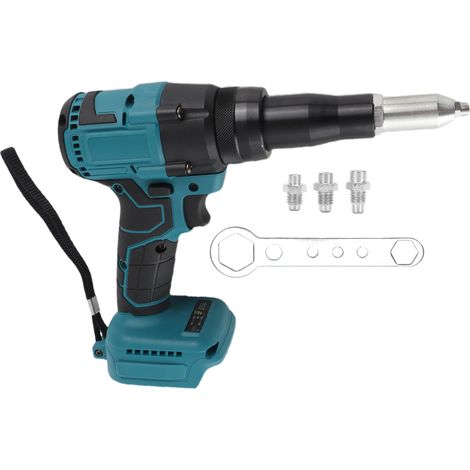 – Akku-nietpistole, Kompatibel Mit Makita 18v-akku (nicht Im Lieferumfang Enthalten), 300 N Zugkraft, Für 1/8", 5/32"- Und 3/16"-nieten, Led-licht