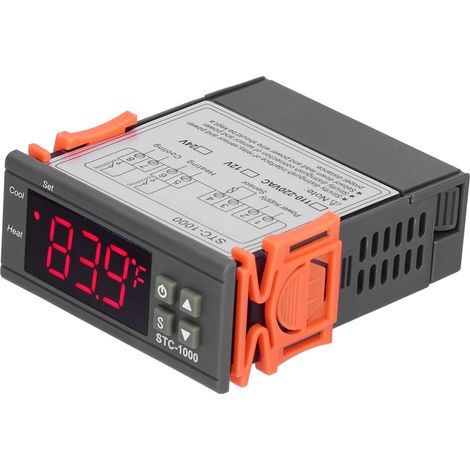 – Digitalthermostat Stc-1000 Zur Temperaturregelung – Messbereich: -50 Bis 110 °c – Ntc-sensor Mit Alarmfunktion – Einfache Installation – Stc-100024v