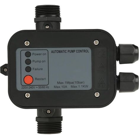 – Druckregler Für 10-bar-wasserpumpe – 220-v-druckschalter Ohne Kabel – Niedrigwasserschutz – Ip65