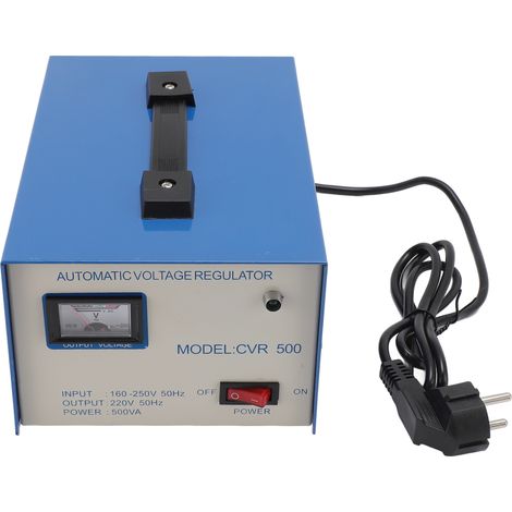 – Einphasiger Automatischer Spannungsregler 500 Va – Eingang 160–250 V – Ausgang 220 V – Geräteschutz – Cvr 500 Va
