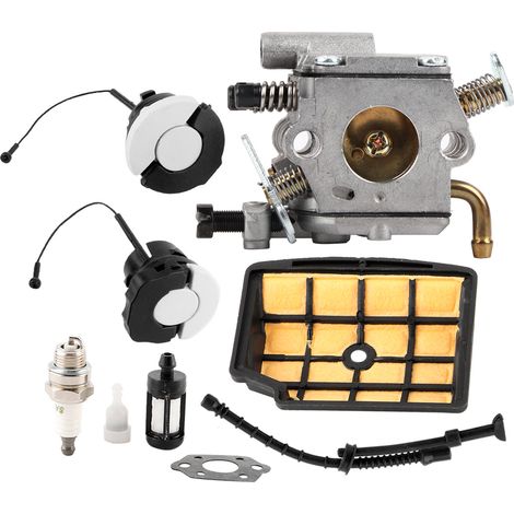 – Ersatzvergaser Für Stihl Ms200/ms200t – Komplettset Mit Dichtung, Zündkerze Und Filtern – Material: Aluminium – Oe 11291200653
