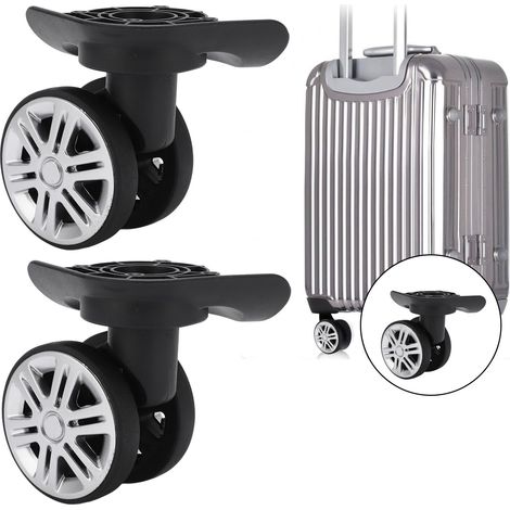 – Geräuscharme Kofferrollen A19 – Paar Doppelreihige Rollen – Durchmesser 6 Cm – Material: Pp Und Pet – Einfache Montage Mit Schrauben