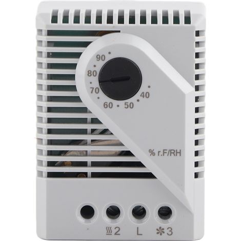 – Mechanischer Feuchtigkeitsregler Mfr012 – Steuerung Für Luftentfeuchter Und Luftbefeuchter – Ip20, 250 V Ac, 5 A, 67 X 50 X 38 Mm