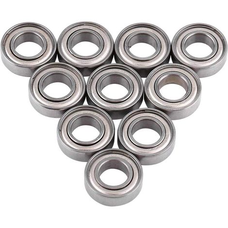 – Packung Mit 10 Doppelt Abgedichteten Stahlkugellagern 8x16x5 Mm – Geräuscharm – Für Präzisionsanwendungen Im Mechanischen Bereich – 688zz