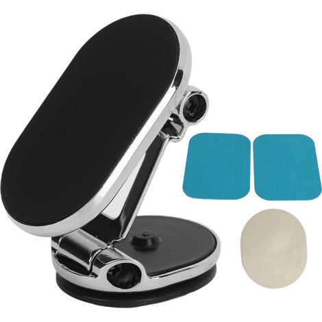 Magnetische Autohandyhalterung, Magnetische Befestigung, 360°-drehung, Universelle Armaturenbretthalterung, Silber