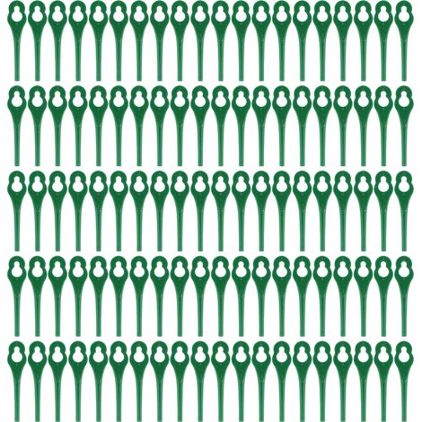 Kunststoff-rasentrimmermesser, 100 Stück, Ersatzmesser Für Rasenmäher, 85 Mm Schnittbreite (grün)