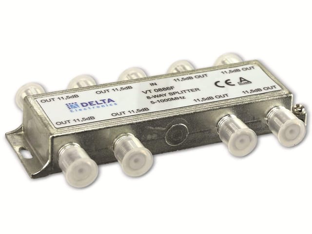 Antennenverteiler, Delta Electronics, Vt 0886f, 8-fach, 11,5 Db