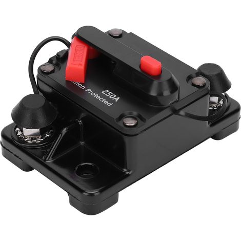 Automatischer Rückstell-leistungsschalter, Gekapselter Kupfer-sicherungshalter, Roter Automatischer Schalter, 12–42 V Dc, 250 A